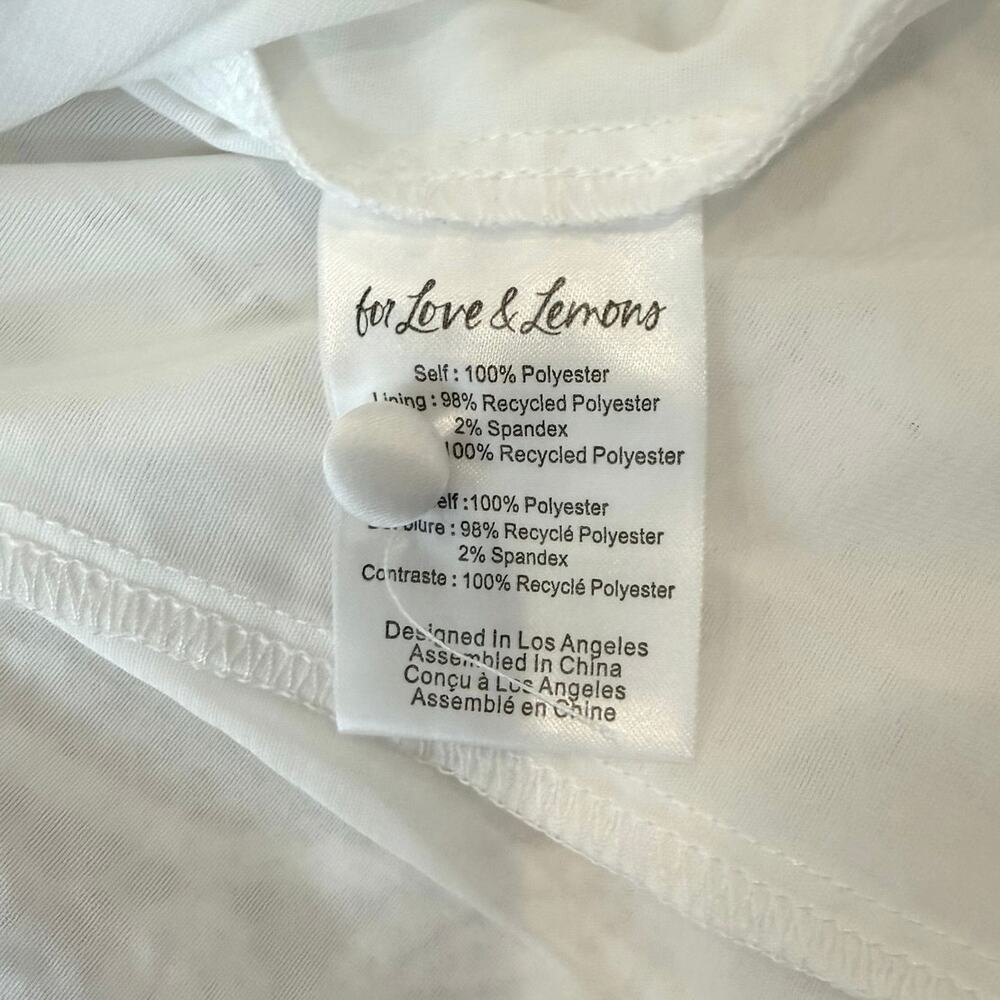For Love & Lemons White Harriet Medium Mini Dress NWT - Picture 12 of 13
